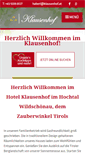Mobile Screenshot of klausenhof.at