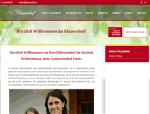 Tablet Screenshot of klausenhof.at
